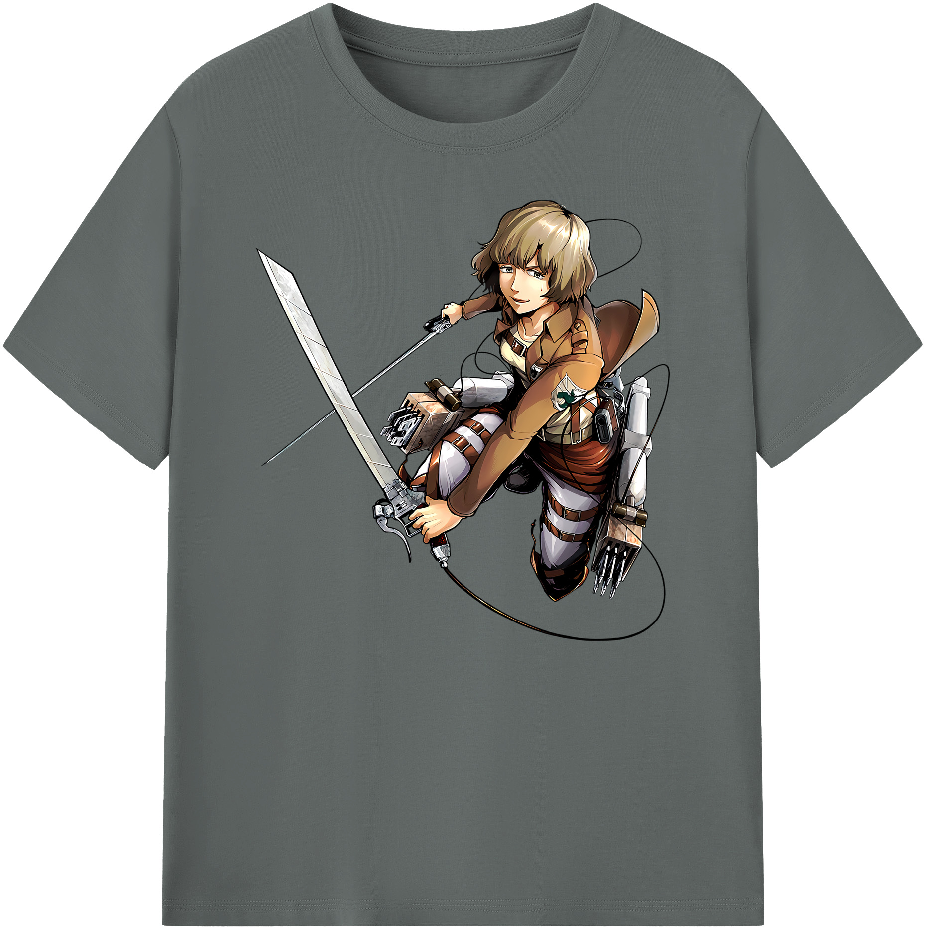 （画像用） 進撃の巨人 ヒツチ Attack on Titan Hitch 綿100％ メンズ半袖Tシャツ｜肌触りやわらか＆通気性